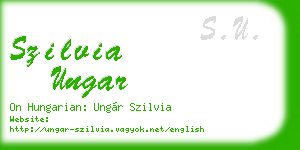 szilvia ungar business card
